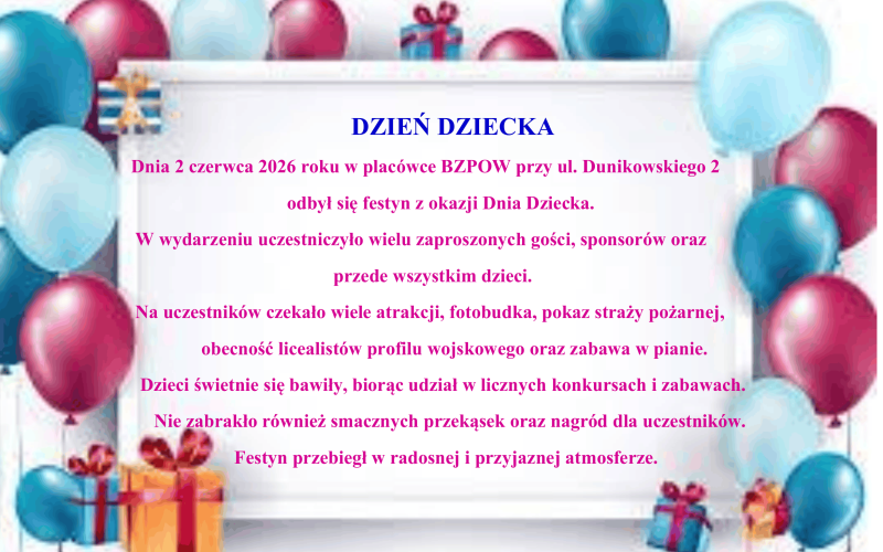 Festyn z okazji Dnia Dziecka 2026
